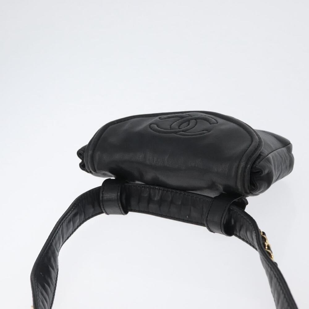 Chanel Lambskin CC Logo Chain Waist Bag Black - Picture 5 of 12
